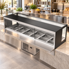 Woodson WR.CFSQB26 Cold Food Displays - Square Glass Black