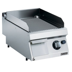 Zanussi Gas 400mm Ribbed Brushed Chrome Plate Fry Top - 372323