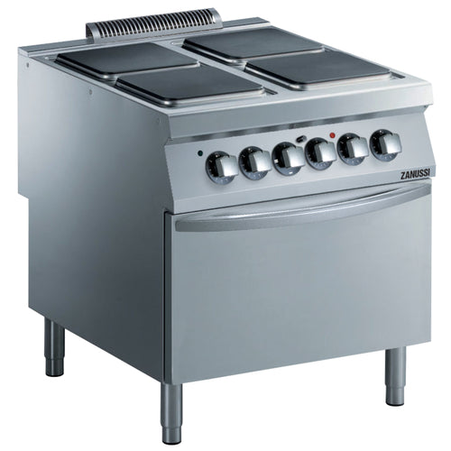 Zanussi Electric 800mm 4 Hot Square Plate Boiling Top with Electric Static Oven - 392041