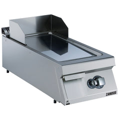 Zanussi Gas 400mm Smooth Polished Chrome Sloped Plate Fry Top - 392053