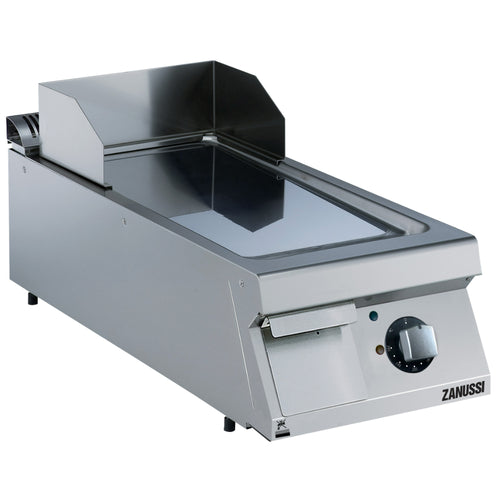 Zanussi Electric 400mm Smooth Polished Chrome Sloped Plate Fry Top - 392072