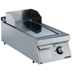 Zanussi Electric 400mm Smooth Polished Chrome Sloped Plate Fry Top - 392072