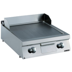 Zanussi Gas 800mm Smooth Brushed Chrome Horizontal Plate Fry Top - 392401