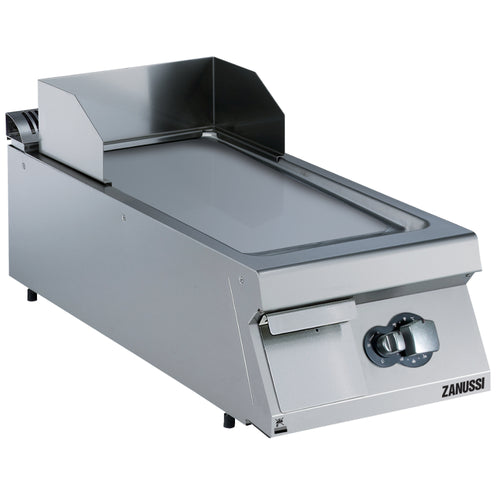 Zanussi Gas 400mm Smooth Brushed Chrome Horizontal Plate Fry Top - 392402