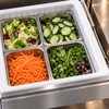 Adande VLS2.CW 130L Slimline Double Drawer Dual Temperature Refrigeration – Standard castors / Solid worktop