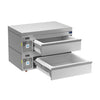 Adande VLS2.CW 130L Slimline Double Drawer Dual Temperature Refrigeration – Standard castors / Solid worktop