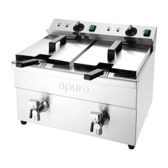Apuro CT012-A double induction fryer alternate view
