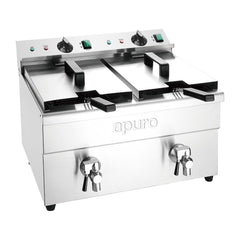 Apuro CT012-A twin-tank induction fryer 2x7.5L