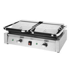 Apuro CU604-A Bistro Double Ribbed Contact Grill