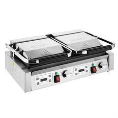 Apuro CU611-A Double Contact Grill Ribbed Plates with Timer