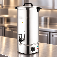 Apuro 10L Manual Fill Hot Water Urn in a commercial kitchen