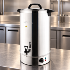 Apuro Manual Fill Hot Water Urn 40Ltr in a commercial kitchen
