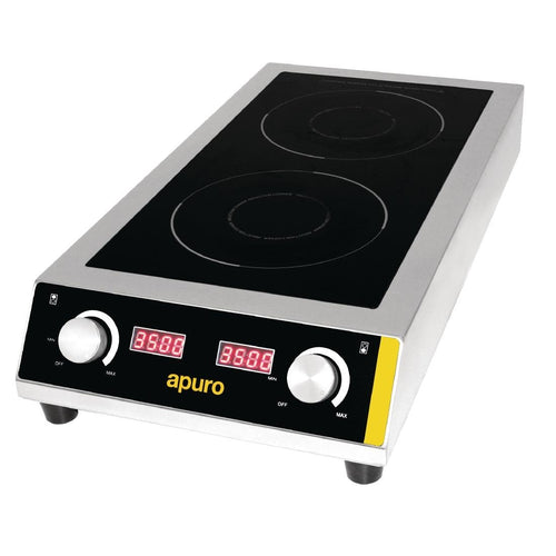 Apuro GF239-A heavy-duty double induction hob 7kW