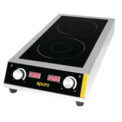 Apuro GF239-A heavy-duty double induction hob 7kW
