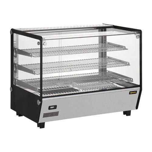 Apuro Square Countertop Heated Display Merchandiser 160L HW924-A front view