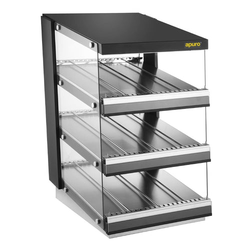 Apuro Sloped Chute Food Warmer 3 Shelf HW926-A front view