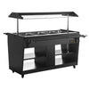Apuro Heated Buffet Bar Black 4x 1/1 GN JA179-A