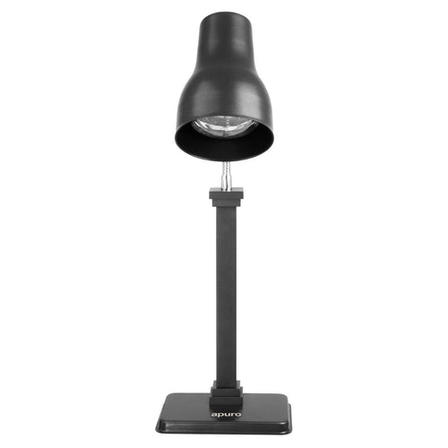Apuro Heat Lamp Carving Station Matt Black 250W JA866-A front view