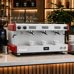 Conti CC100 3 Group Espresso Machine – Red