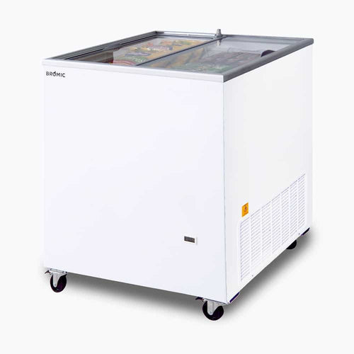 Bromic 191L Flat Top/Flat Glass Chest Freezer - CF0200FTFG-NR