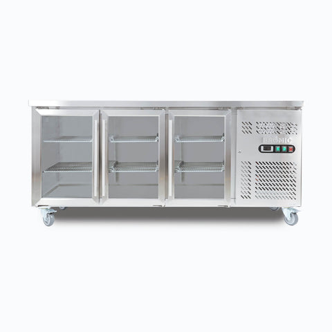 Bromic Under Bench 417L Display Fridge 3 Door Glass UBC1795GD-NR