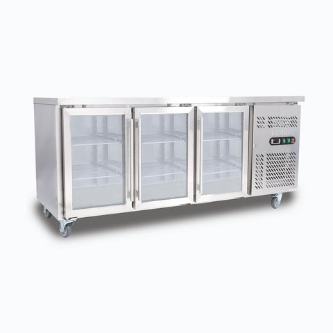 Bromic Under Bench 417L Display Fridge 3 Door Glass UBC1795GD-NR