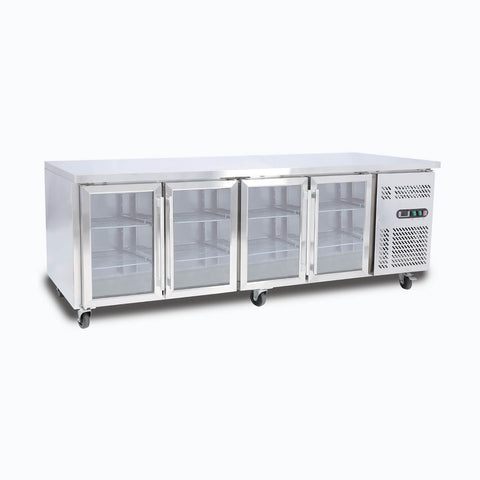Bromic Under Bench 553L Display Fridge 4 Door Glass UBC2230GD-NR