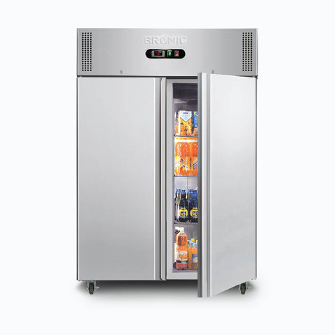 Bromic Upright 1300L Fridge 2 Doors Stainless UC1300SD-NR-1