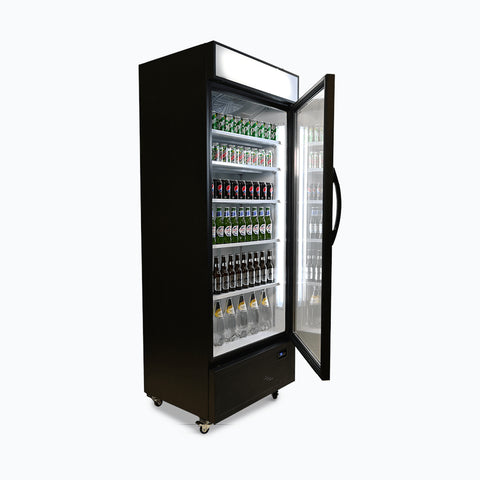 Bromic Upright 659L Display Fridge 1 Door Flat Glass Lightbox GM0690LB