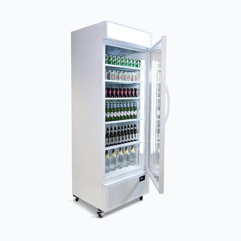 Bromic Upright 659L Display Fridge 1 Door Flat Glass Lightbox GM0690LW