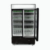 Bromic Upright 960L Display Fridge 2 Doors Flat Glass Cassette Black GM1000LBCAS