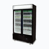 Bromic Upright 960L Display Fridge 2 Doors Flat Glass Cassette Black GM1000LBCAS