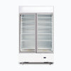 Bromic Upright 960L Display Fridge 2 Doors Flat Glass Cassette White GM1000LWCAS