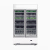 Bromic Upright 960L Display Fridge 2 Doors Flat Glass Cassette White GM1000LWCAS