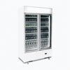 Bromic Upright 960L Display Fridge 2 Doors Flat Glass Cassette White GM1000LWCAS