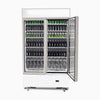 Bromic Upright 960L Display Fridge 2 Doors Flat Glass Cassette White GM1000LWCAS