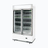 Bromic Upright 960L Display Fridge 2 Doors Flat Glass Cassette White GM1000LWCAS