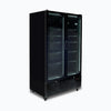 Bromic Upright 1126L Display Fridge 2 Door Flat Glass Black GM1100B-NR