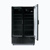Bromic Upright 1126L Display Fridge 2 Door Flat Glass Black GM1100B-NR