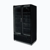 Bromic Upright 1126L Display Fridge 2 Door Flat Glass Black GM1100B-NR