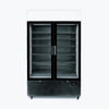 Bromic Upright 1082L Display Fridge 2 Door Flat Glass Lightbox Black GM1100LB-NR