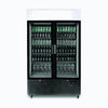 Bromic Upright 1082L Display Fridge 2 Door Flat Glass Lightbox Black GM1100LB-NR