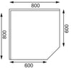 Vogue 600mm Stainless Steel Corner Table