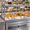 Culinaire CH.BM.D.GDB.3 3 Bay Drop-In Bain Marie with Bottom-Heated 2-Tier Gantry