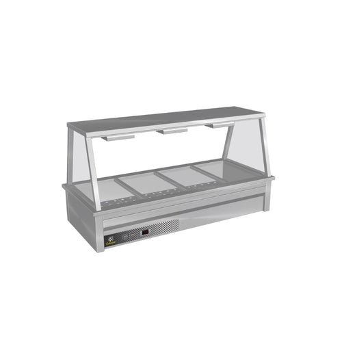 Culinaire CH.BM.D.GA.4 supplied drop-in bain marie with heated a-frame gantry reference configuration