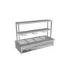 Culinaire CH.BM.D.GDB.3 3 Bay Drop-In Bain Marie with Bottom-Heated 2-Tier Gantry