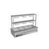 Culinaire CH.BM.D.GDD.6 6 Bay Drop-In Bain Marie with Double-Heated 2-Tier Gantry