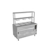 Culinaire CH.BMH.I.GDB.7 7 Bay Island Bain Marie Hot Cupboard with Bottom-Heated 2-Tier Gantry