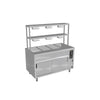 Culinaire CH.BMH.I.GDD.6 6 Bay Island Bain Marie Hot Cupboard with Double-Heated 2-Tier Gantry