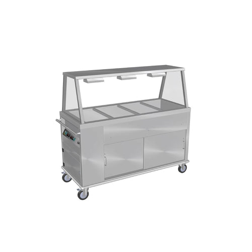 Culinaire CH.BMHM.GA.4 supplied mobile bain marie hot cupboard with heated a-frame gantry reference configuration